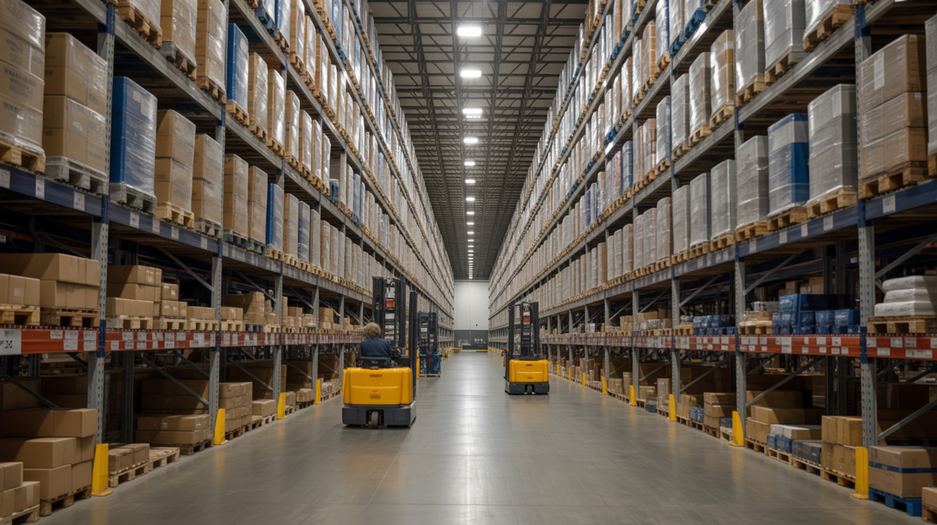 Industrial warehouse facility with clean maintained concrete floors in South Florida